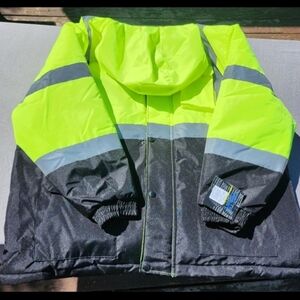 High Visibility Yellow and Black Jacket